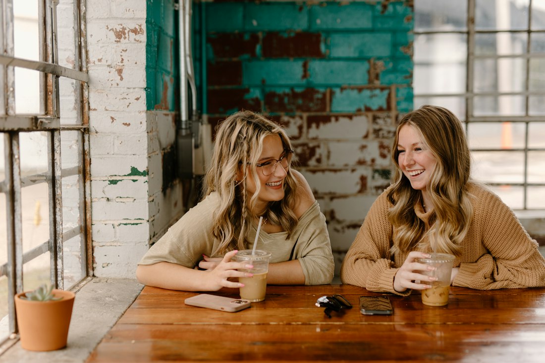 Women laughing together